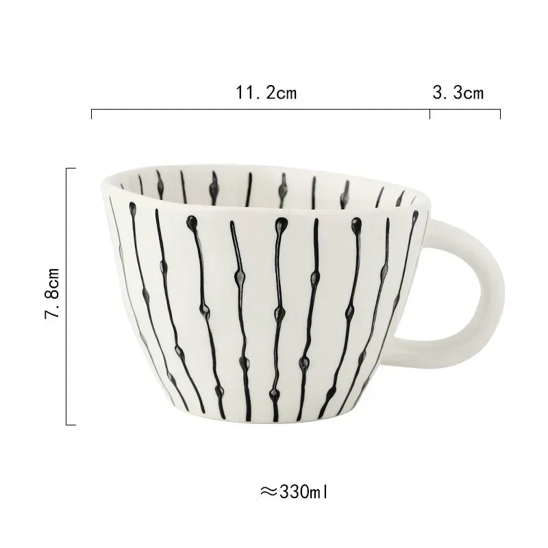 American style mug irregular geometry 100 or 330 ml