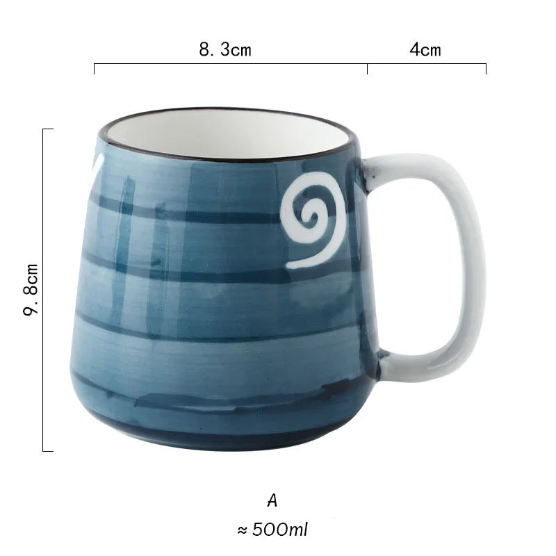 500ml Japanese Style Ceramic Mugs