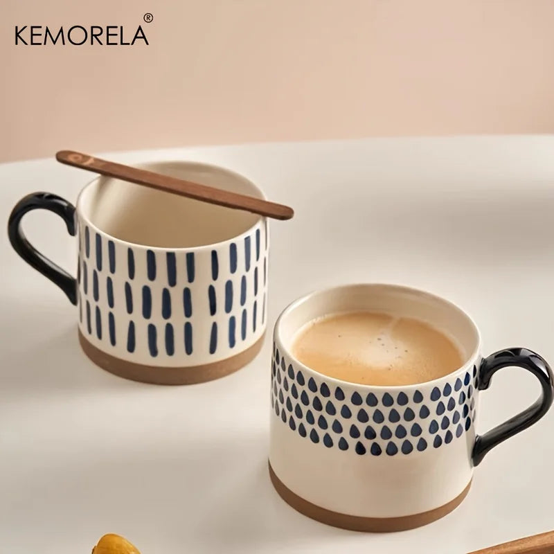 Tasse rétro de style nordique KEMORELA de 450ML