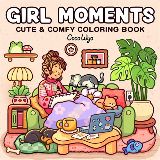 Cartoon Girl Moments Coloring Book