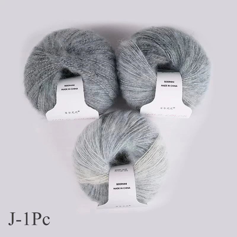 Soft and Warm Mohair Wool Yarn for Crochet DIY 30gr