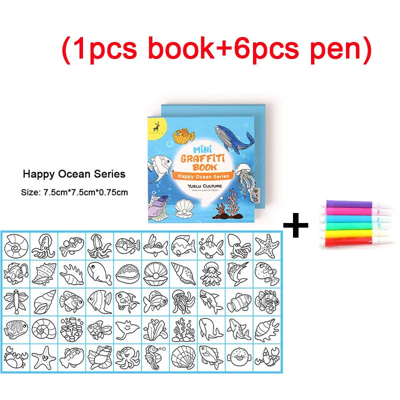 Mini coloring book 50 pages for children