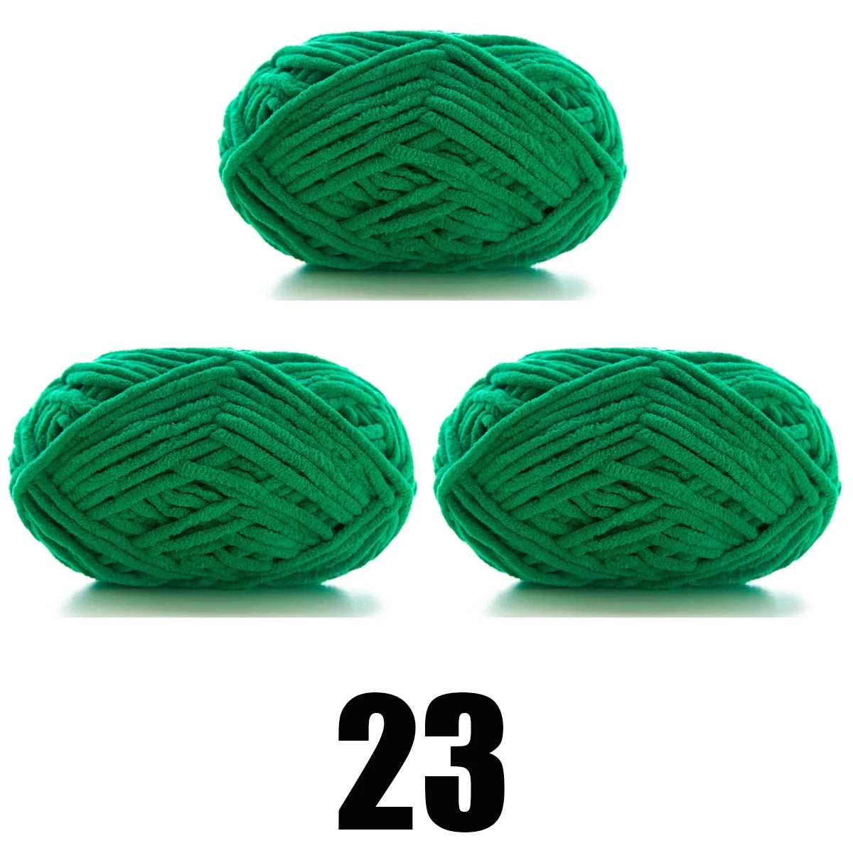 3 Pelotes de laine chenille épaisse et douce en velours 50gr x 3