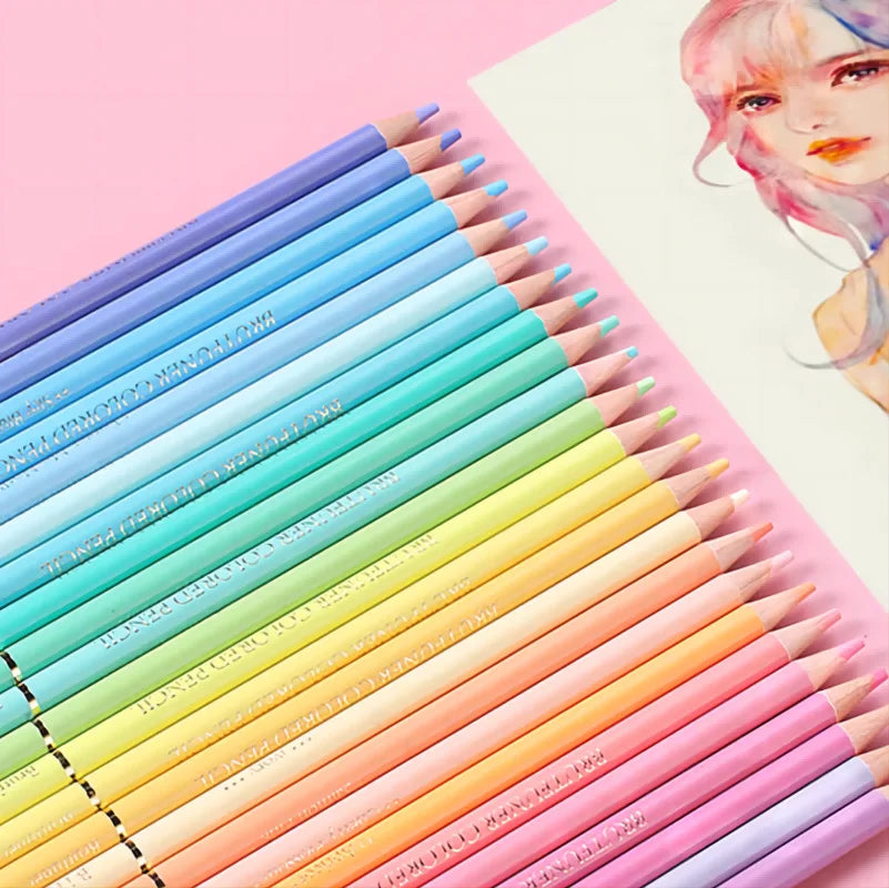 Crayons de couleur Brutfuner 12/24 Couleurs Spécial couleurs Macaron