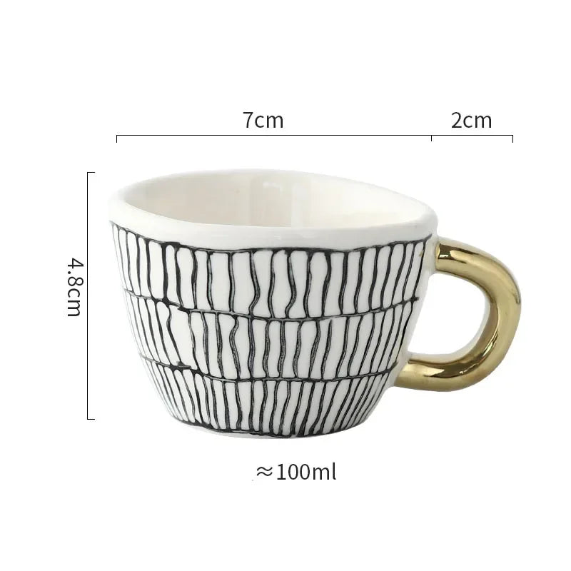 Tasse style américain géométrie irrégulière 100 ou 330 ml