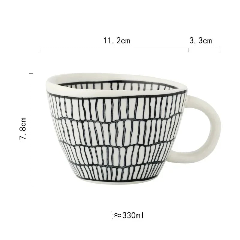 American style mug irregular geometry 100 or 330 ml