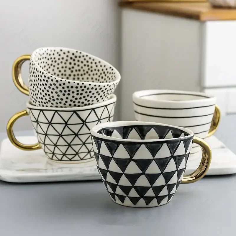 Taza estilo americano geometría irregular 100 o 330 ml