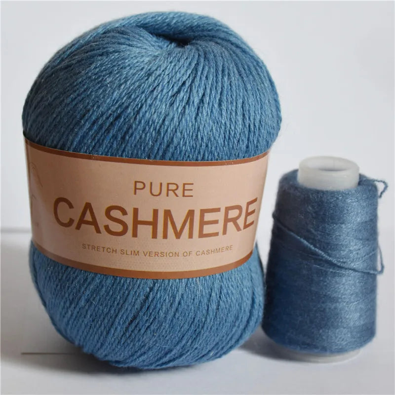 5 Pelotes de fil de Cashmere de Mongolie pour crochet 50gr x 5