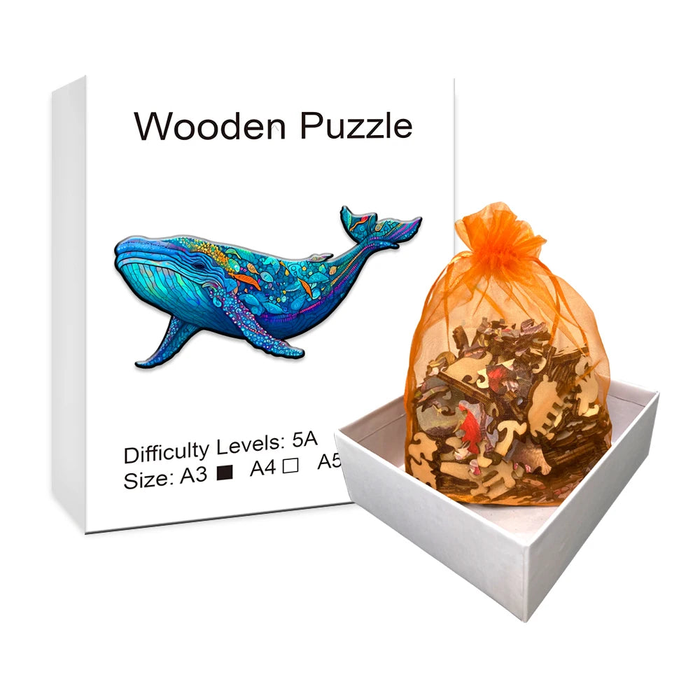 Whale wooden puzzle