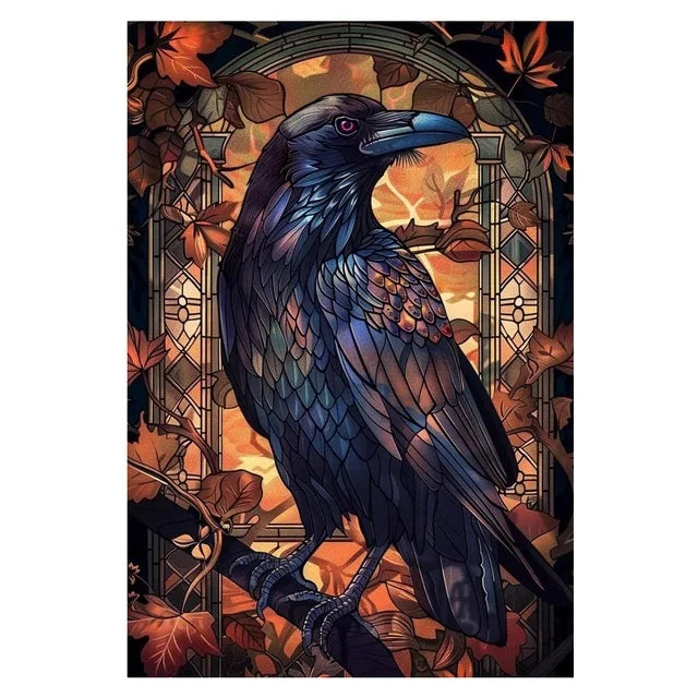 Peinture à diamants 5D corbeau