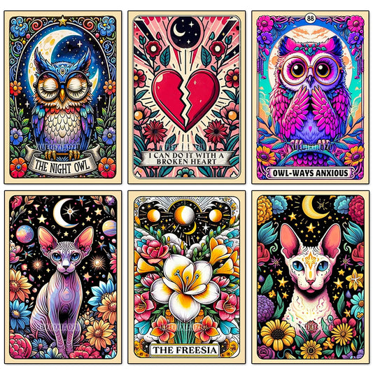 Pinturas de diamantes con cartas del tarot