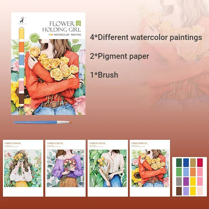 Pencil or Watercolor Coloring Book