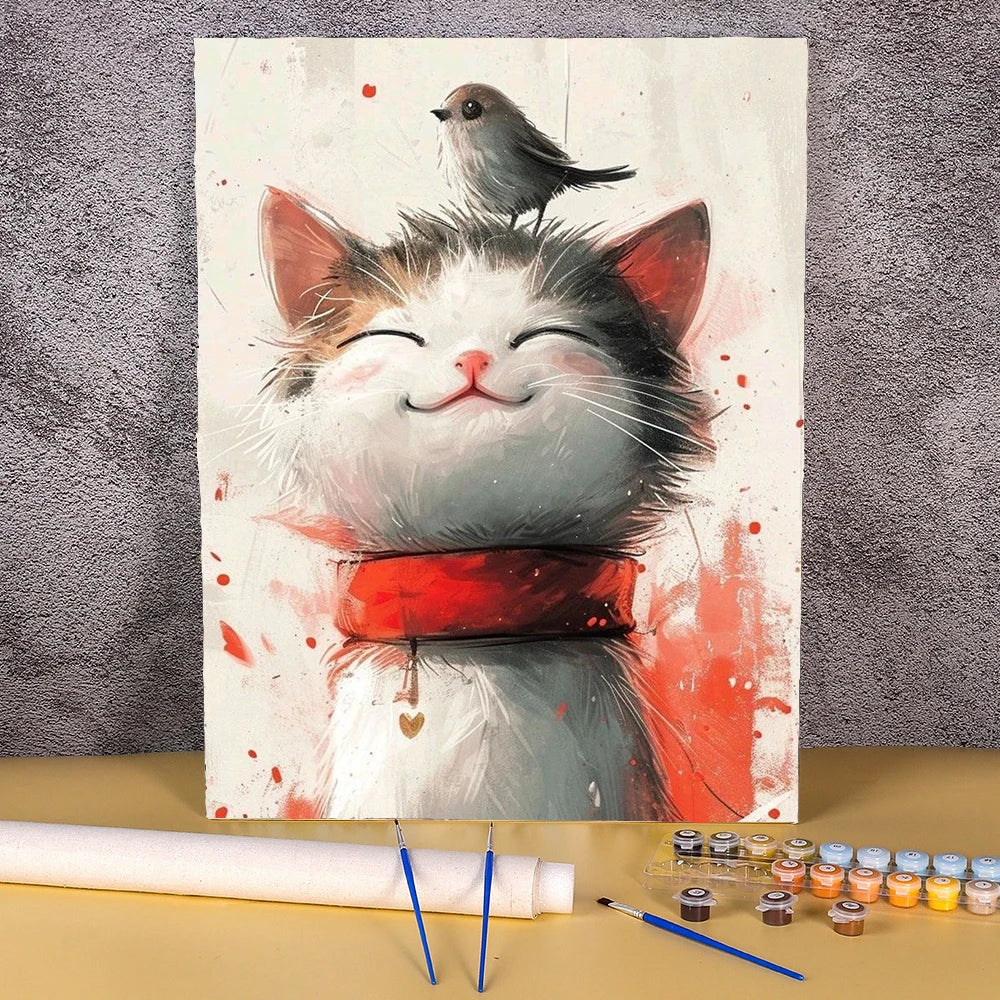 Painting by numbers easy cat Cartoon several designs available