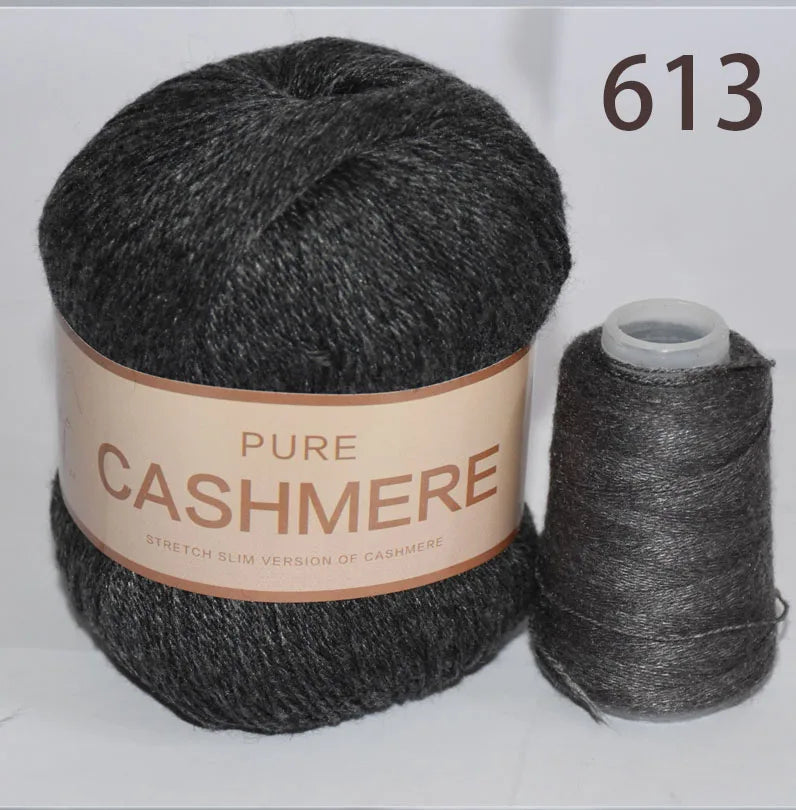 5 Pelotes de fil de Cashmere de Mongolie pour crochet 50gr x 5