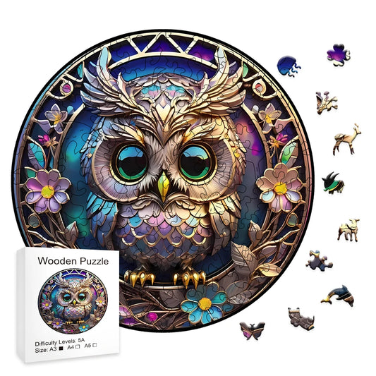 Puzzle en bois hibou