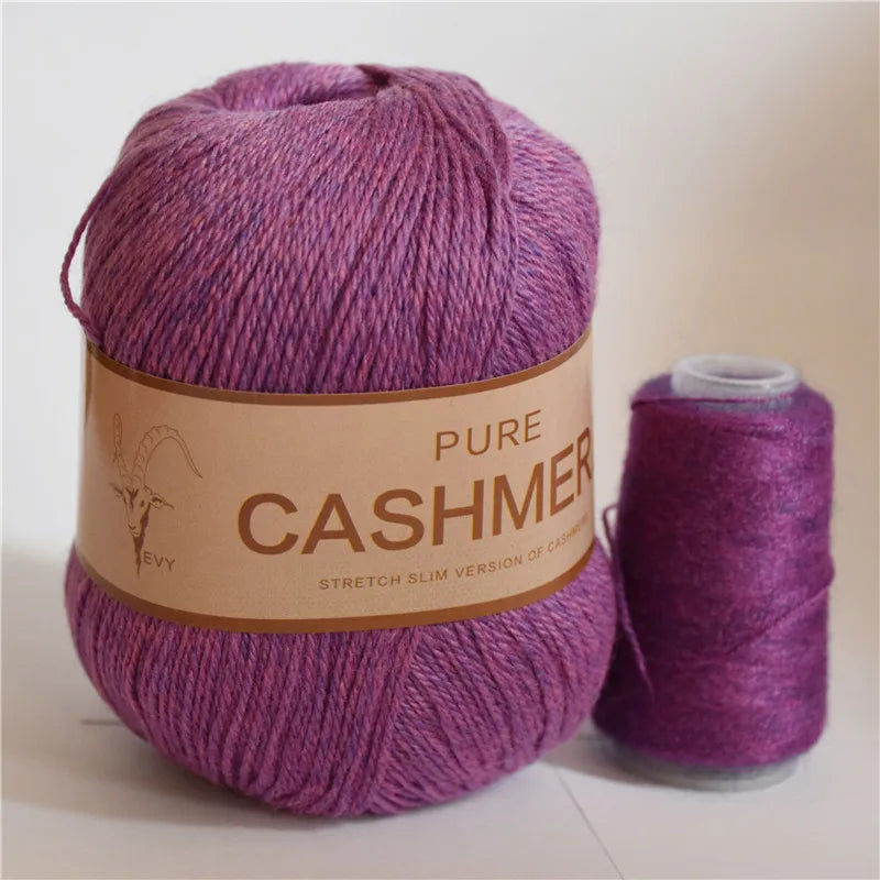 5 Pelotes de fil de Cashmere de Mongolie pour crochet 50gr x 5