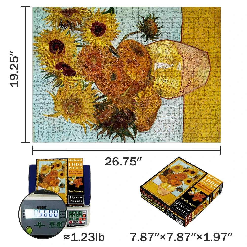 Van Gogh Sunflowers 1000 Piece Puzzle