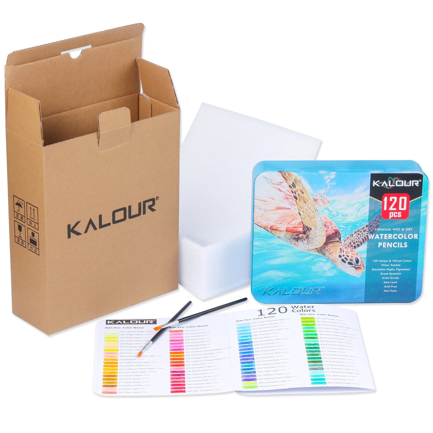 KALOUR 120/72 Premium Watercolor Pencils