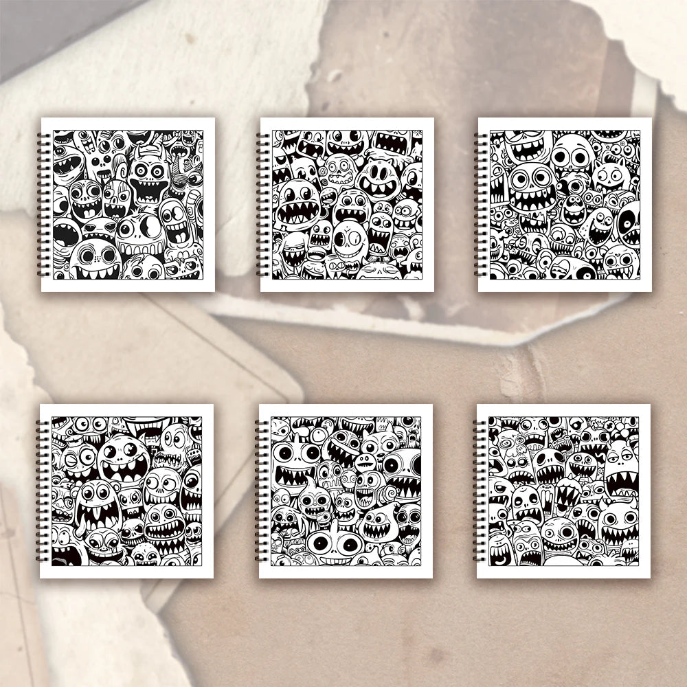 Livre de coloriage en spirale pour adultes Monstres