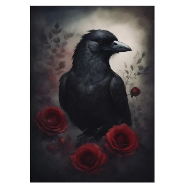 Peinture à diamants 5D corbeau