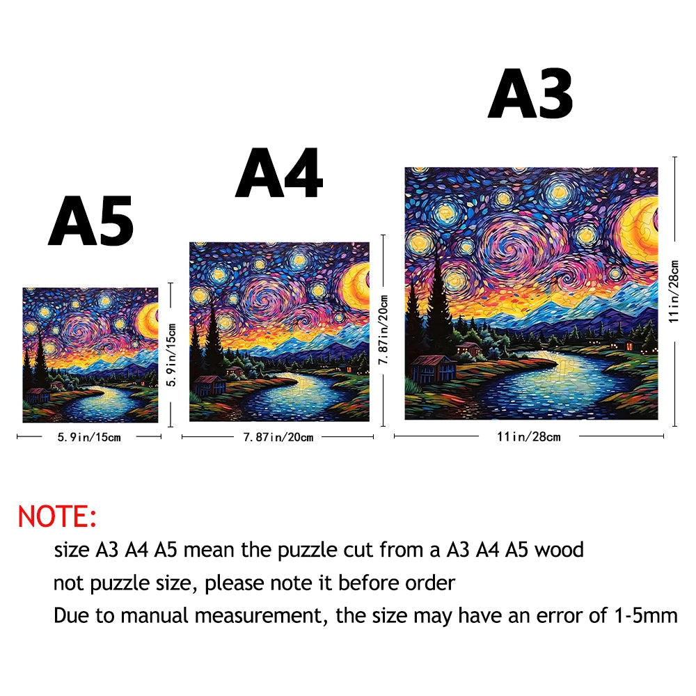 3D Wooden Puzzle Starry Space Adult Wall Decoration Gift