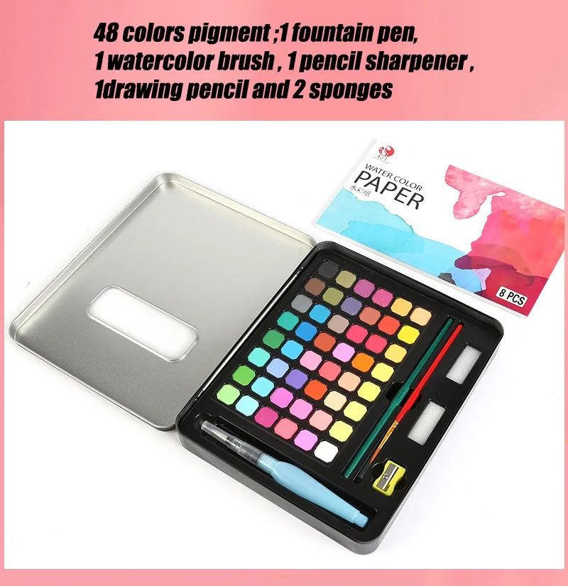 Aquarelle solide 48 Couleurs
