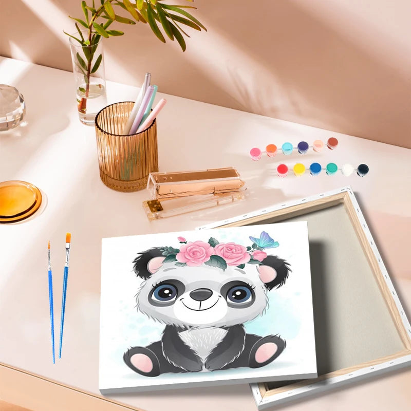 Animal paint by numbers for children