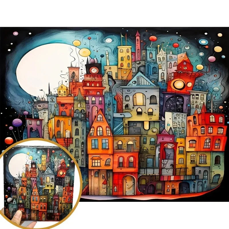 Puzzle pour adulte 1000pcs Ville de rêve dans la nuit