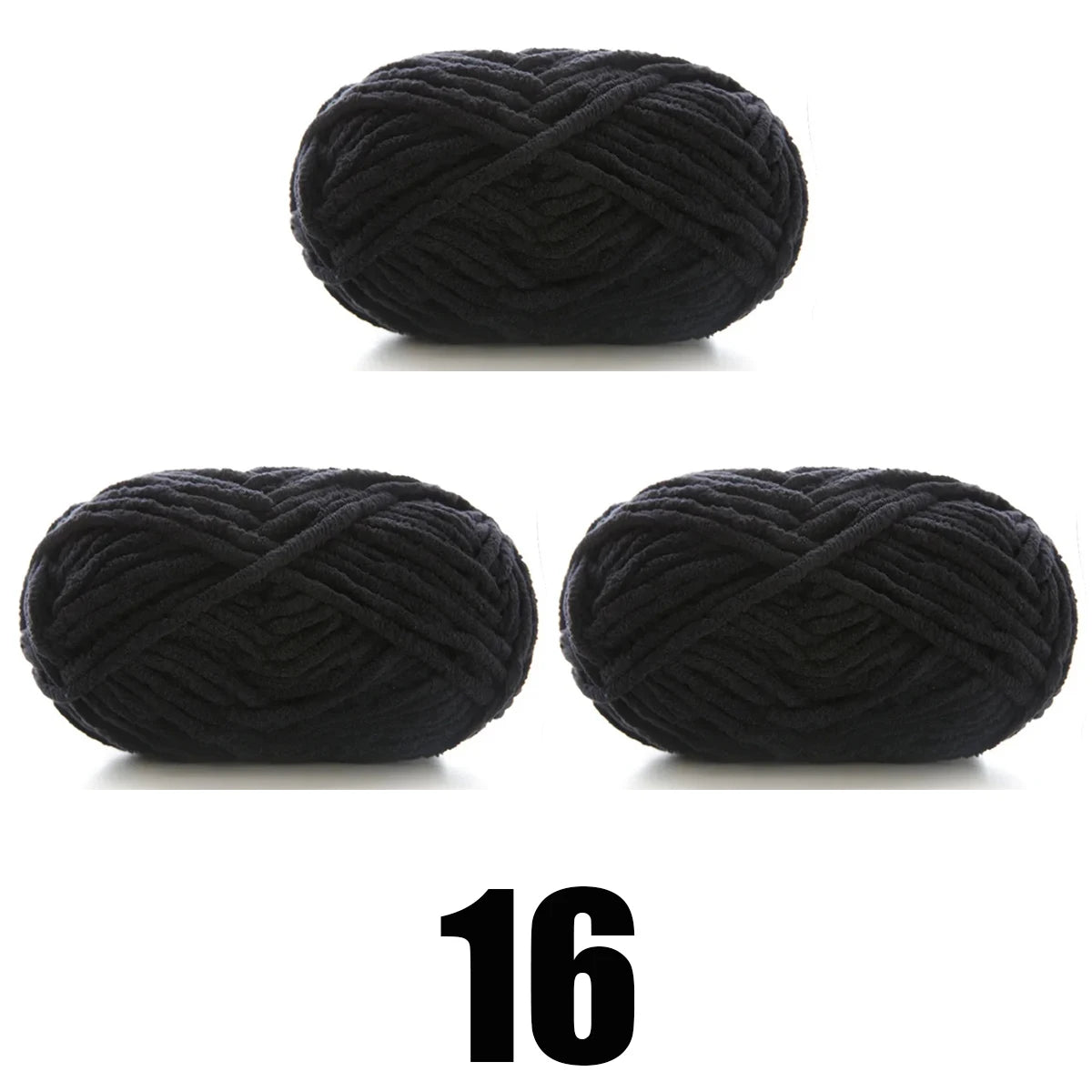 3 Pelotes de laine chenille épaisse et douce en velours 50gr x 3