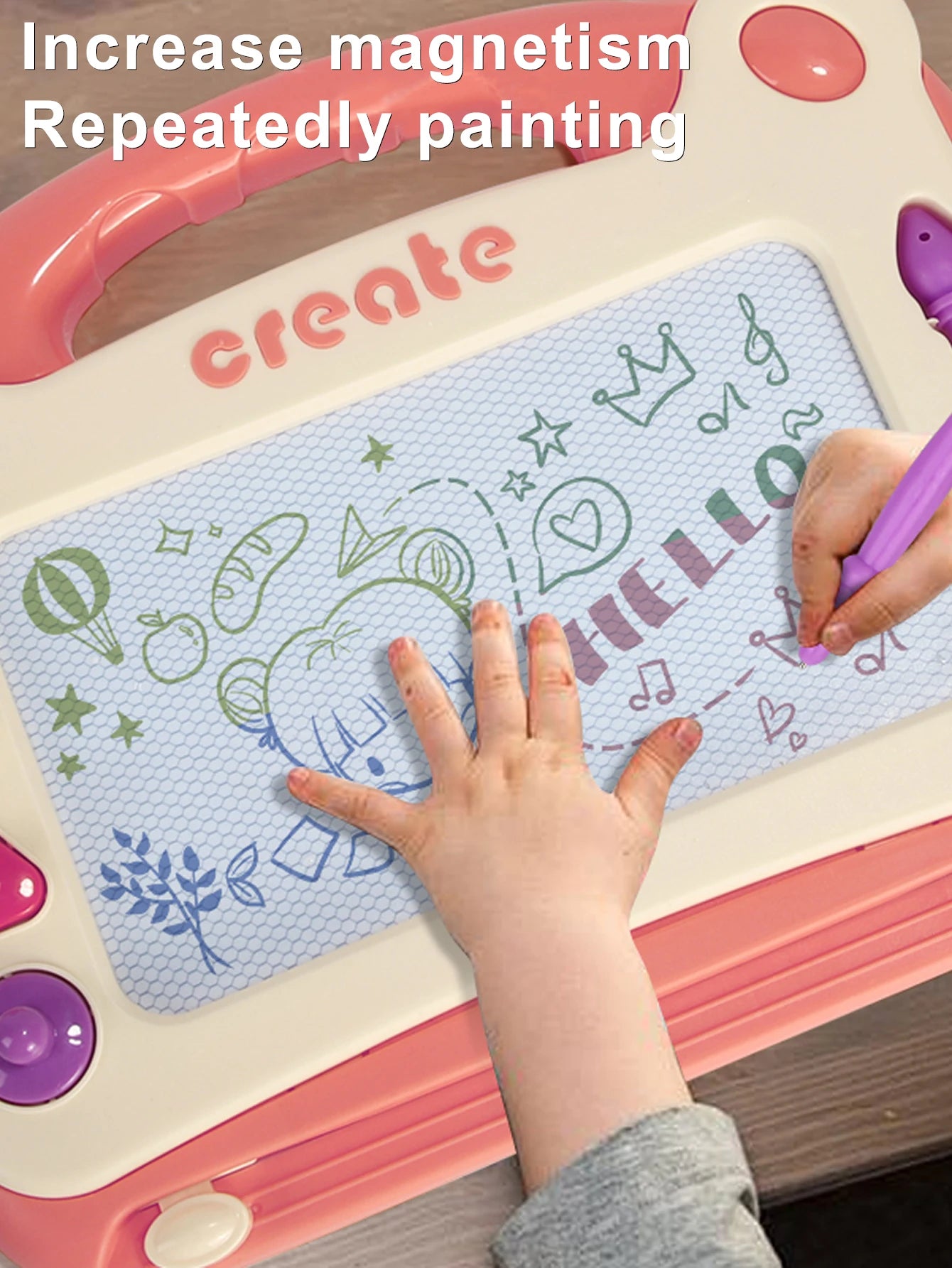 Magnetic drawing tablet for children