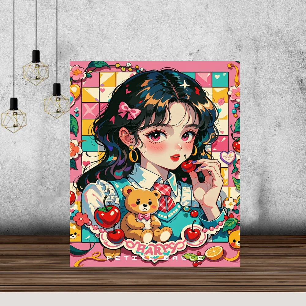 Peintures à diamants Fille Manga