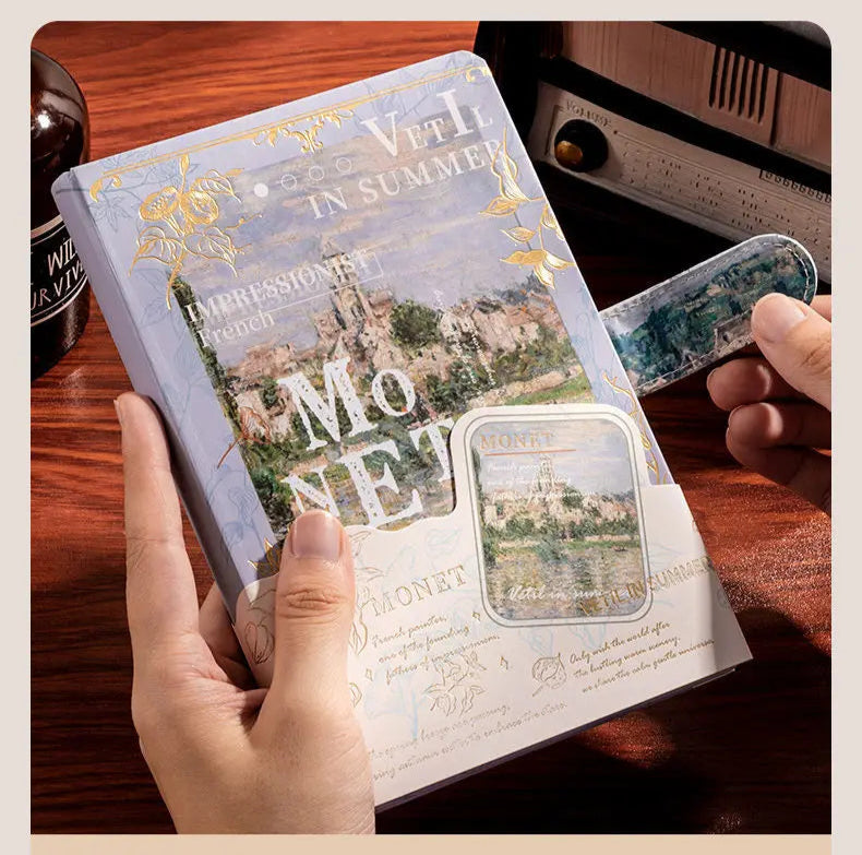 Beautiful retro notebook Monet design