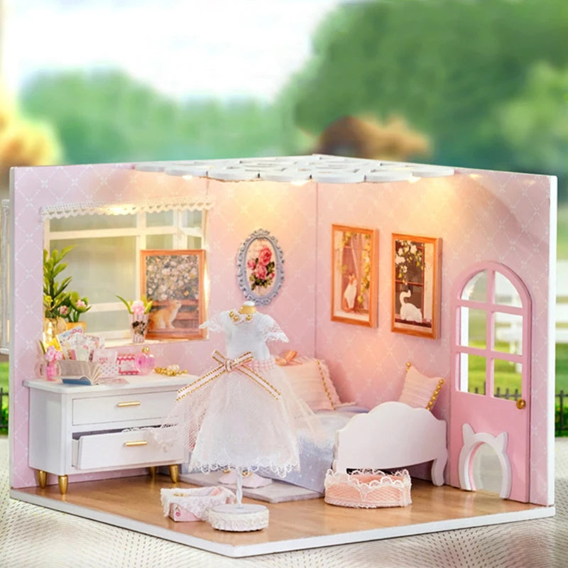 DIY models shops, living room, bedroom Dollhouse