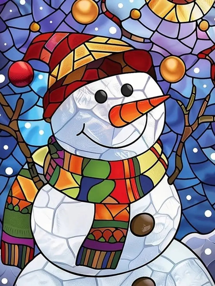 Peinture par numéros bonhomme de neige