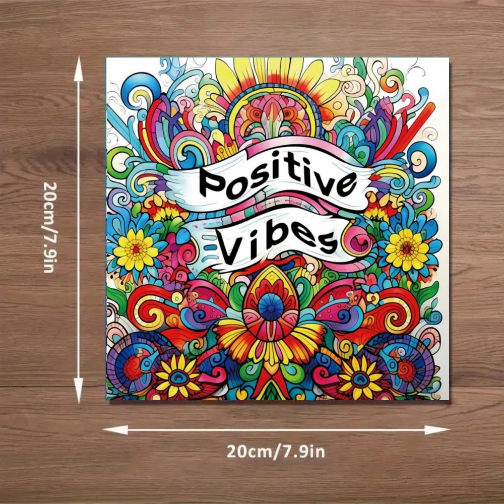 Livre de Coloriage Positive Vibes