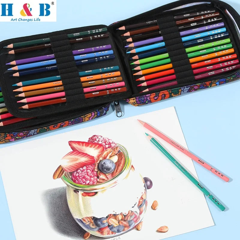 H&amp;B 72/120 Coloured Pencil Set