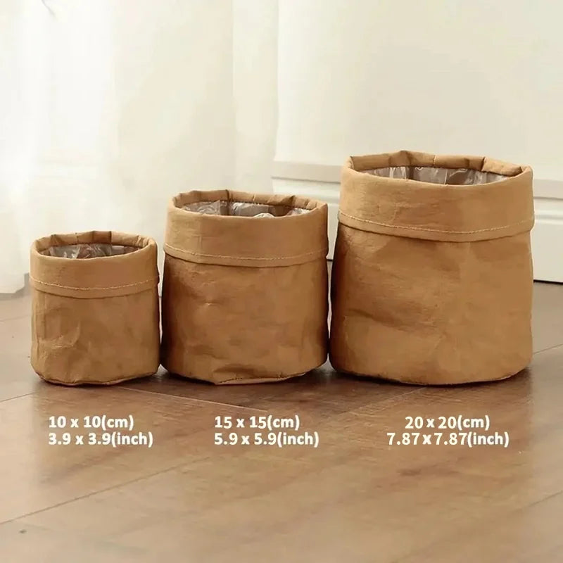 Pots en papier Kraft lavable