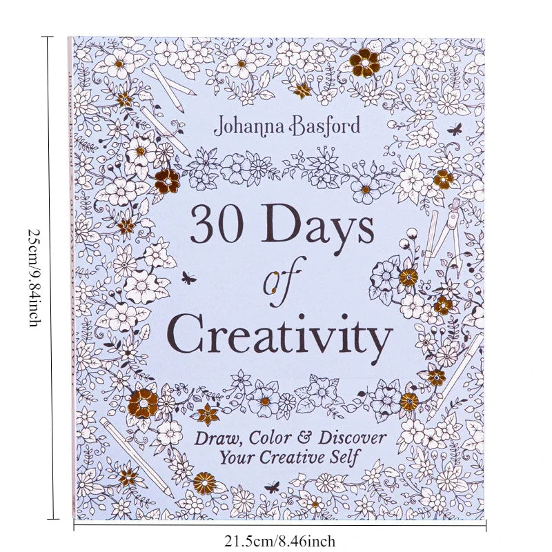 30 Days of Creativity Coloring and Activity Book for Adults