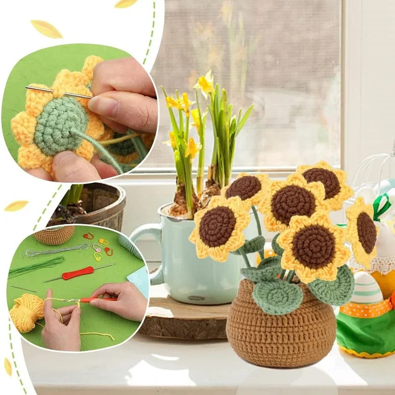 Kit de crochet para hacer girasoles