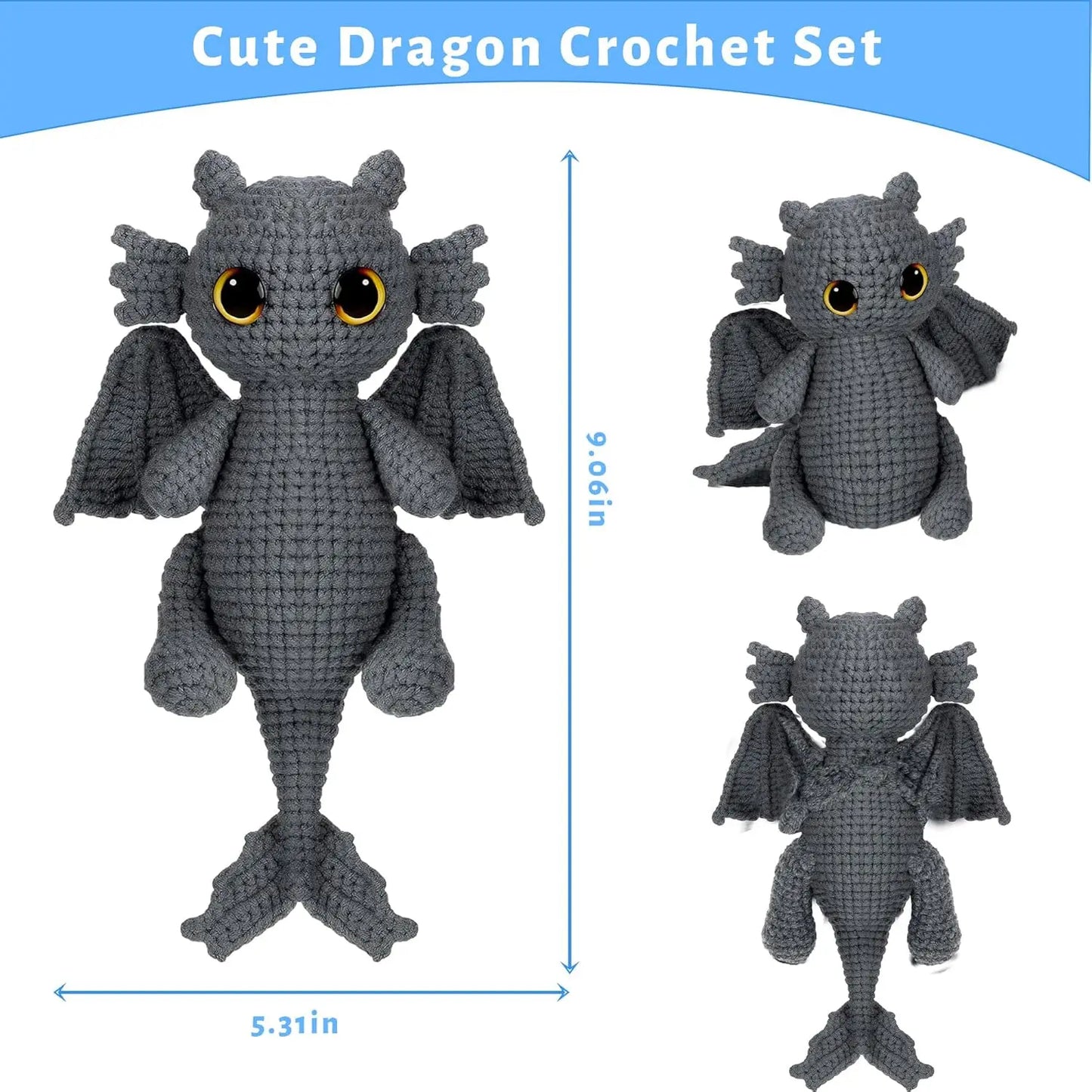 Kit de crochet para principiantes de dragón