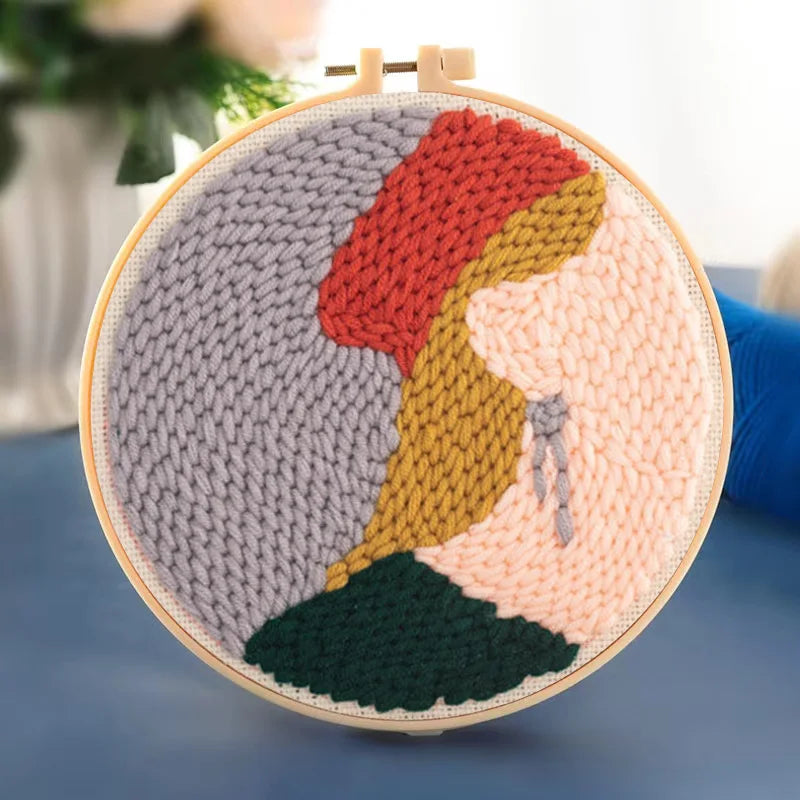 Punch embroidery kits stamped pattern