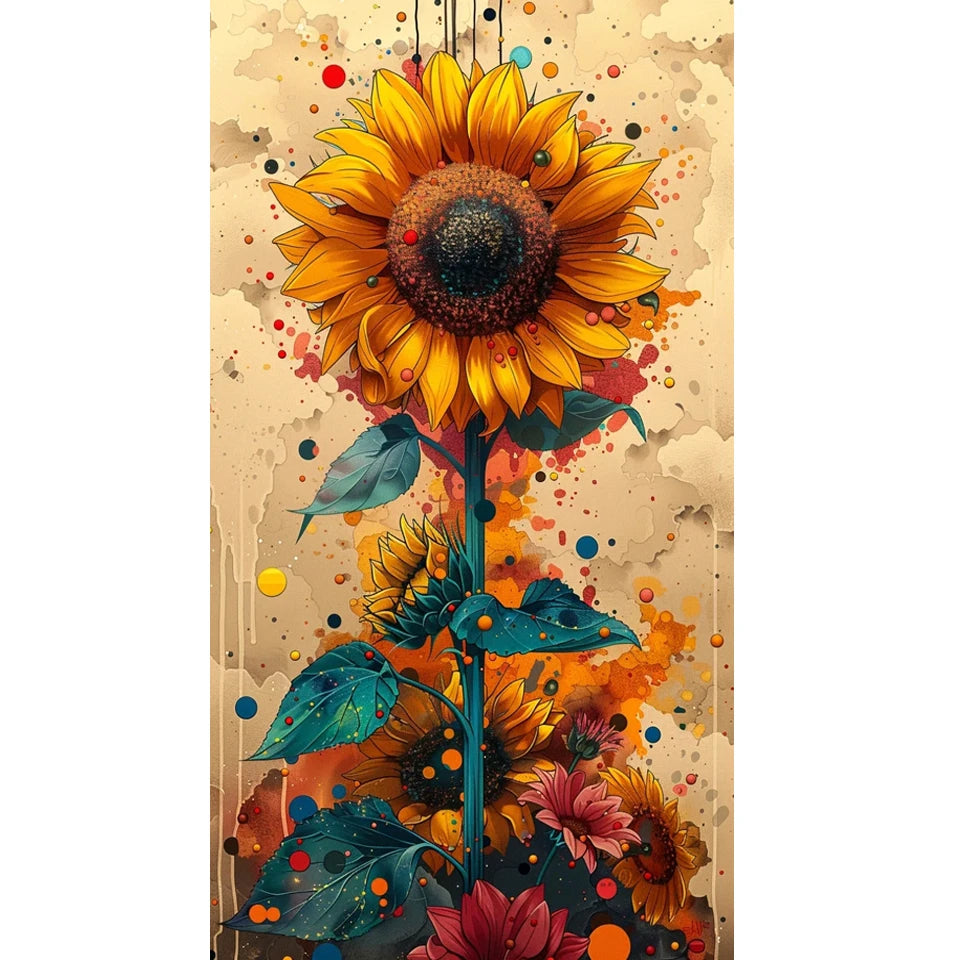 Diamond Painting Colorful Sunflowers