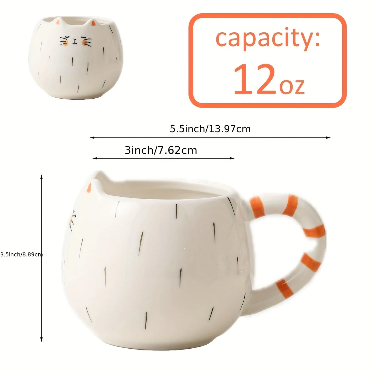 Cat Shaped Ceramic Mug