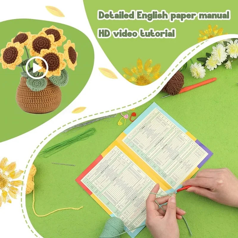 Kit de crochet para hacer girasoles