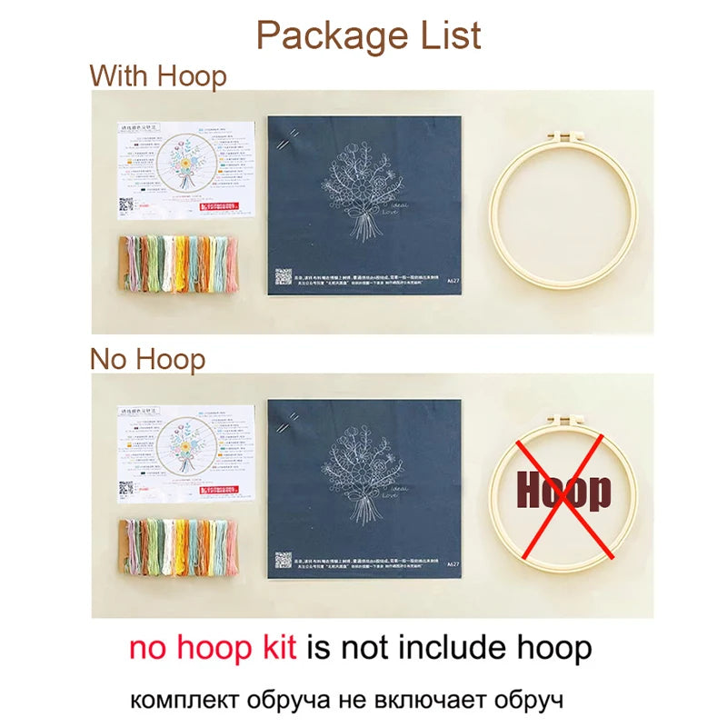 Hand embroidery kits cross stitch kit Flowers