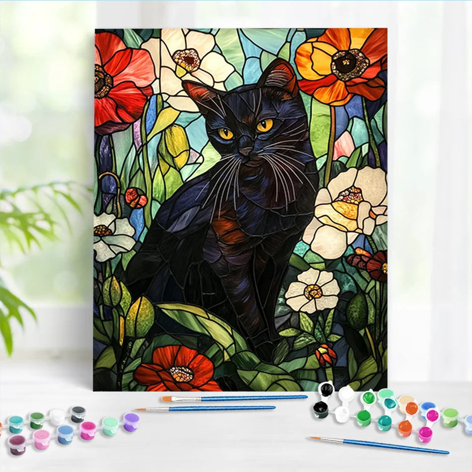 Peintures par numéros chat Plusieurs dessins disponibles