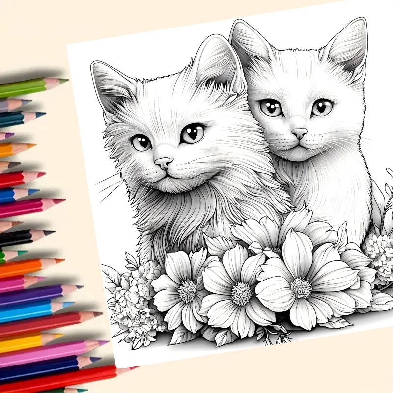 Livre de coloriage Paradis animal pour adulte art thérapeutique anti-stress