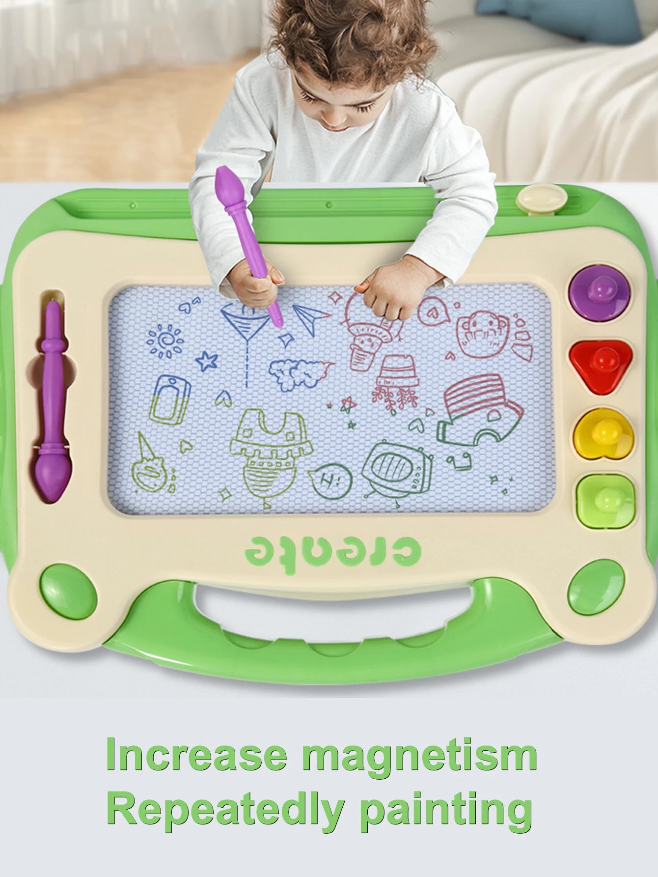 Magnetic drawing tablet for children