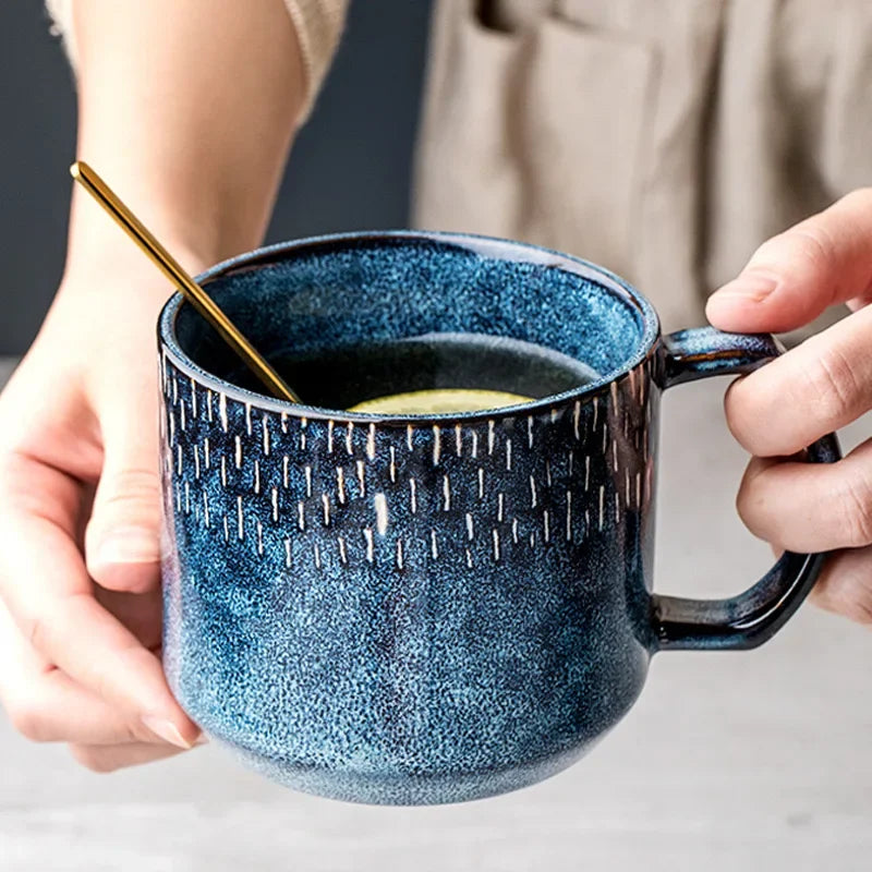 400ML Blue Ceramic Mug