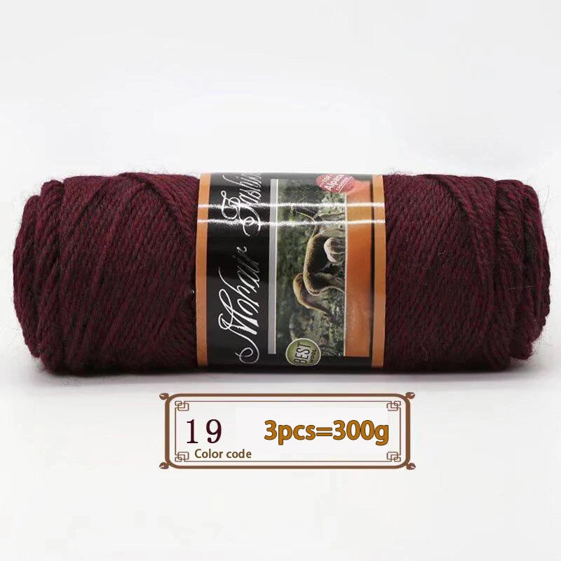 300gr de lana mohair diferentes colores